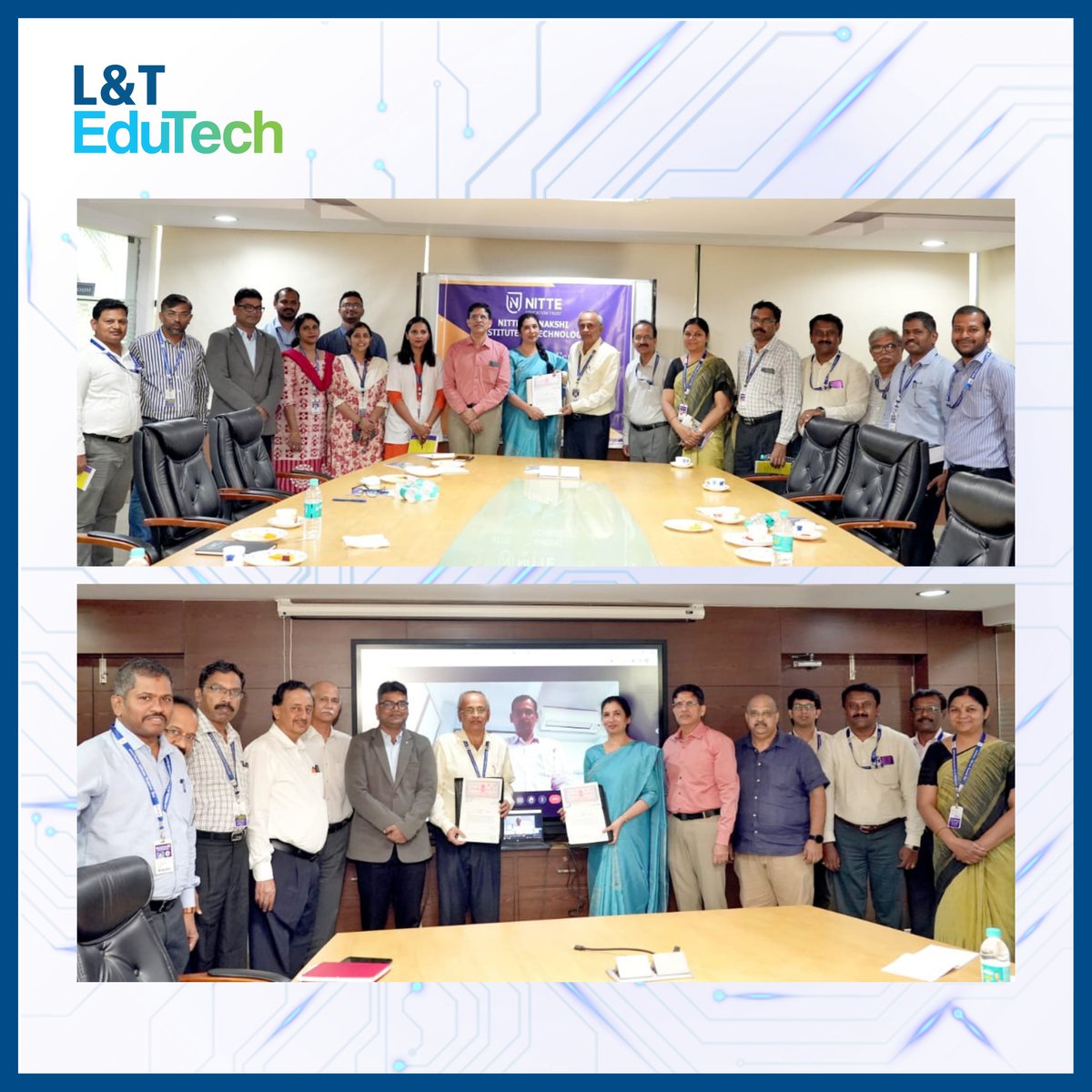 L&T Edutech is pleased to announce a collaborative partnership with Nitte Meenakshi Institute of Technology (NMIT Bangalore) to offer Integrated Career Programs in Civil Engineering and Mechanical Engineering.
@NMITBangalore
#lnt #lntedutech #wearelnt #Partnership #collegeconnect