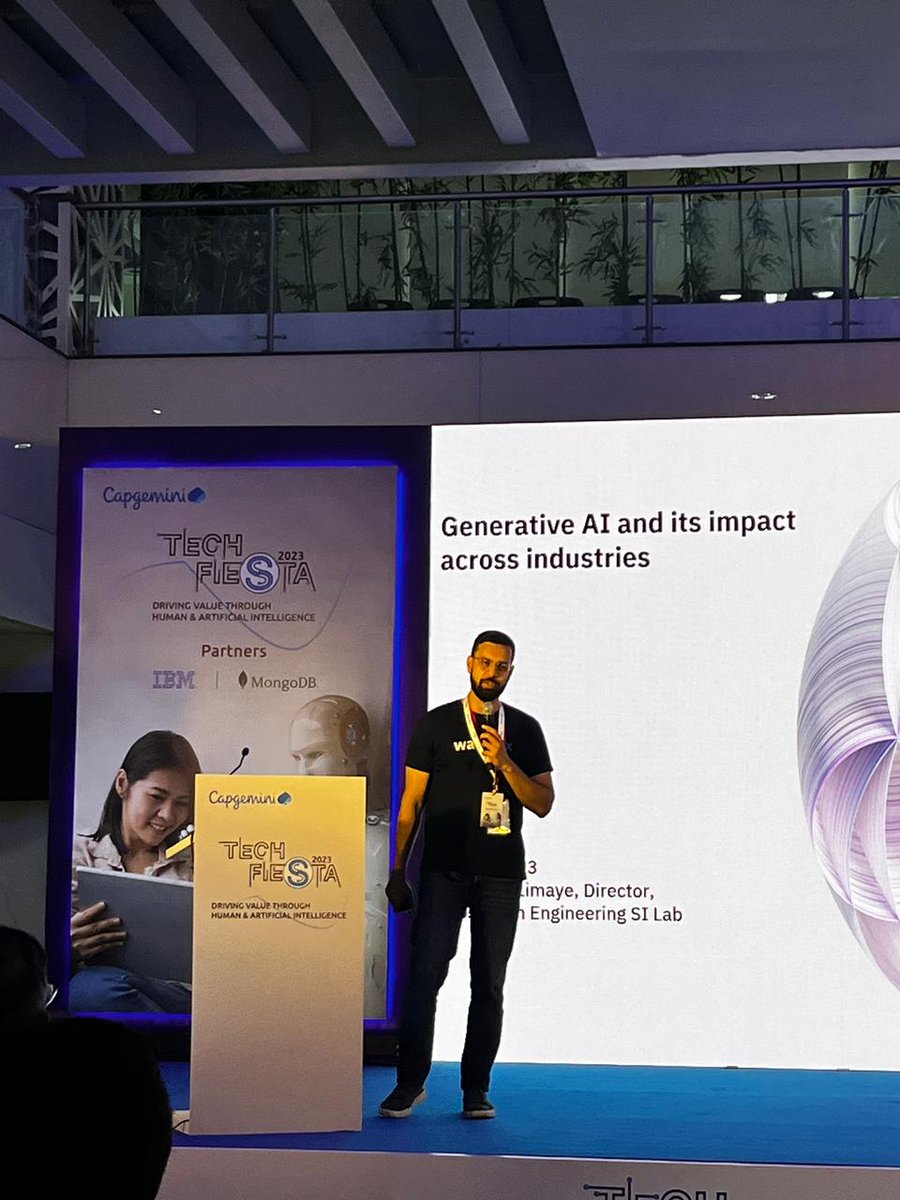 JoinCapgeminiIN's tweet photo. Our Airoli campus witnessed the true value of combined human and AI intelligence and its implications in the years to come. Here is a glimpse of how things unfolded at #TechFiesta2023, Mumbai. #GetTheFutureYouWant #CapgeminiAcesInnovation#LifeAtCapgemini https://t.co/tS437CxXDJ
