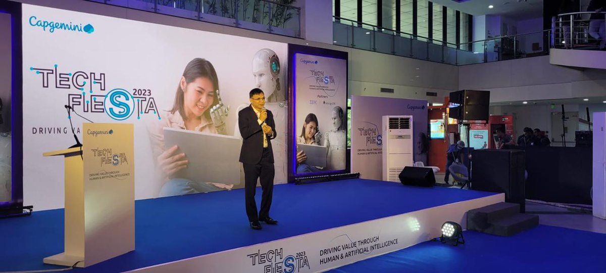 JoinCapgeminiIN's tweet photo. Our Airoli campus witnessed the true value of combined human and AI intelligence and its implications in the years to come. Here is a glimpse of how things unfolded at #TechFiesta2023, Mumbai. #GetTheFutureYouWant #CapgeminiAcesInnovation#LifeAtCapgemini https://t.co/tS437CxXDJ