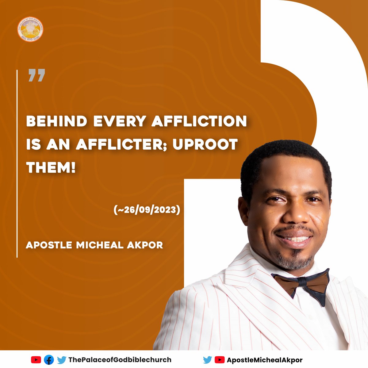 ApstAkpor's tweet photo. Behind every affliction is an afflicter; uproot them!  May Jehovah Uproot them from your life in Jesus' Name. https://t.co/JYvLMJATVJ