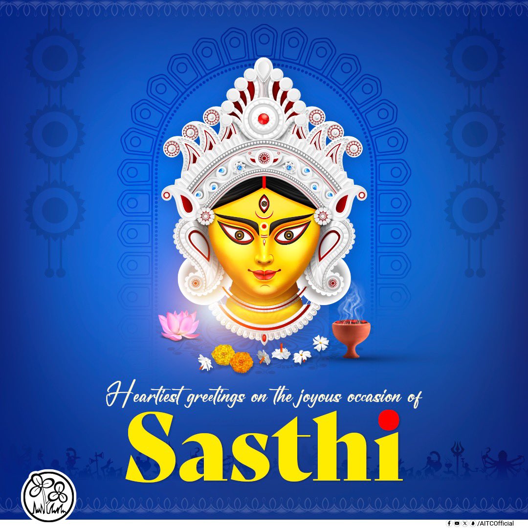 On this auspicious day, may Maa Durga's divine presence bestow upon us prosperity and strength.

Lets embrace the festivities of Pujo and tune in to the sound of dhak.

Shubho Maha Sasthi!
