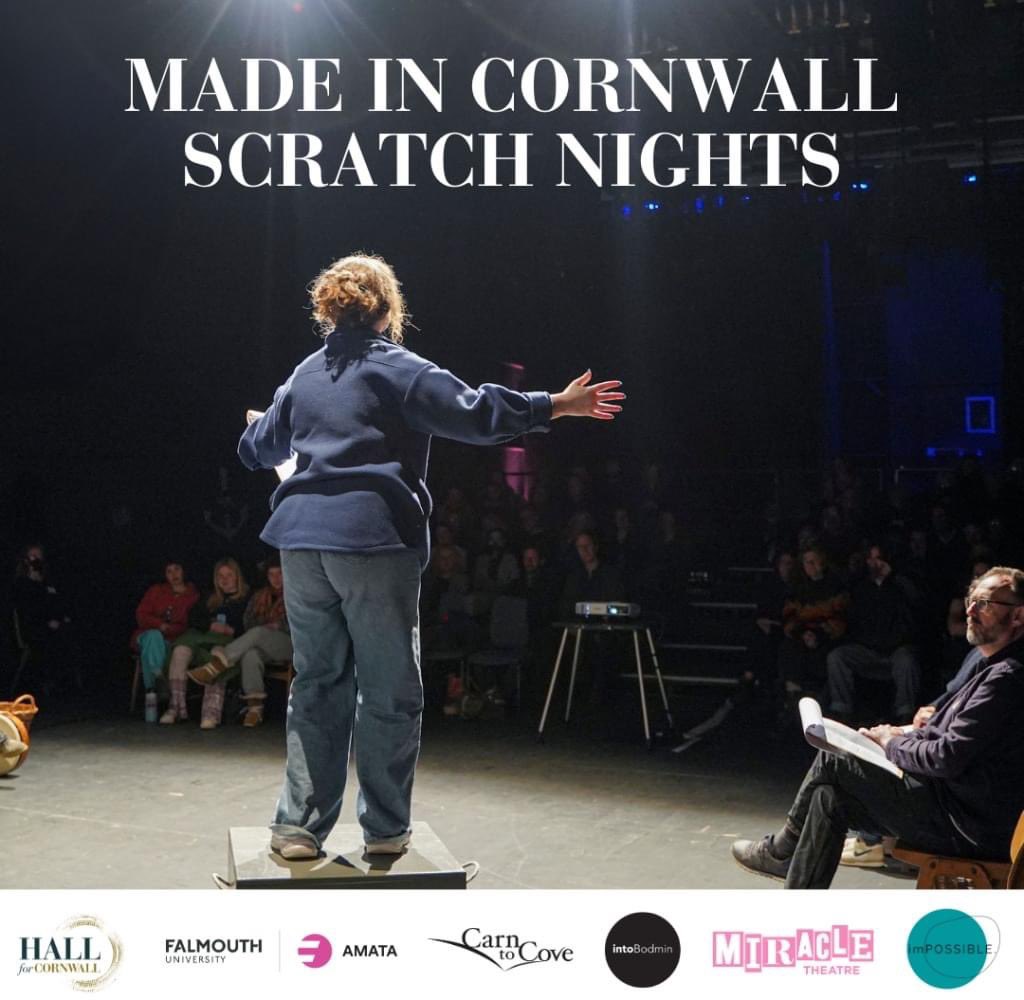 The next Made In Cornwall Scratch Night is on Thursday 30th November at 7.30pm at The Centre Newlyn, and the callout is open to take part!

A chance to share work-in-progress and new ideas to a live audience.
 
Apply by Sunday 5th November: carntocove.co.uk/projects/madei…