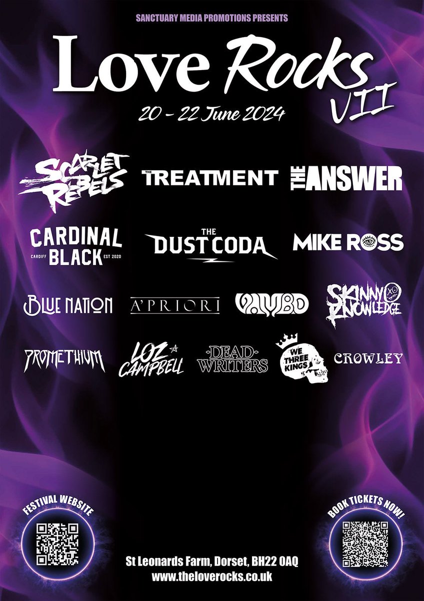 #Loverocks24 ...the lineup so far. Thank you for your amazing support folks. See ya down the front! 🙏xx🙏