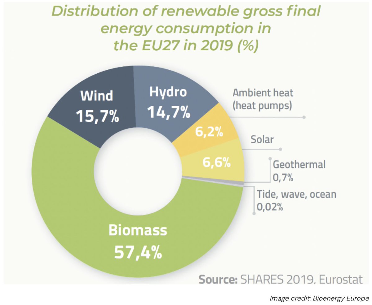 Kaikenhuippu's tweet photo. Shares of different renewable energy sources in gross final consumption (most of bioenergy and heat pumps are consumed as heat, while wind and solar and hydro are consumed as electricity) https://t.co/sPECxr7jwQ