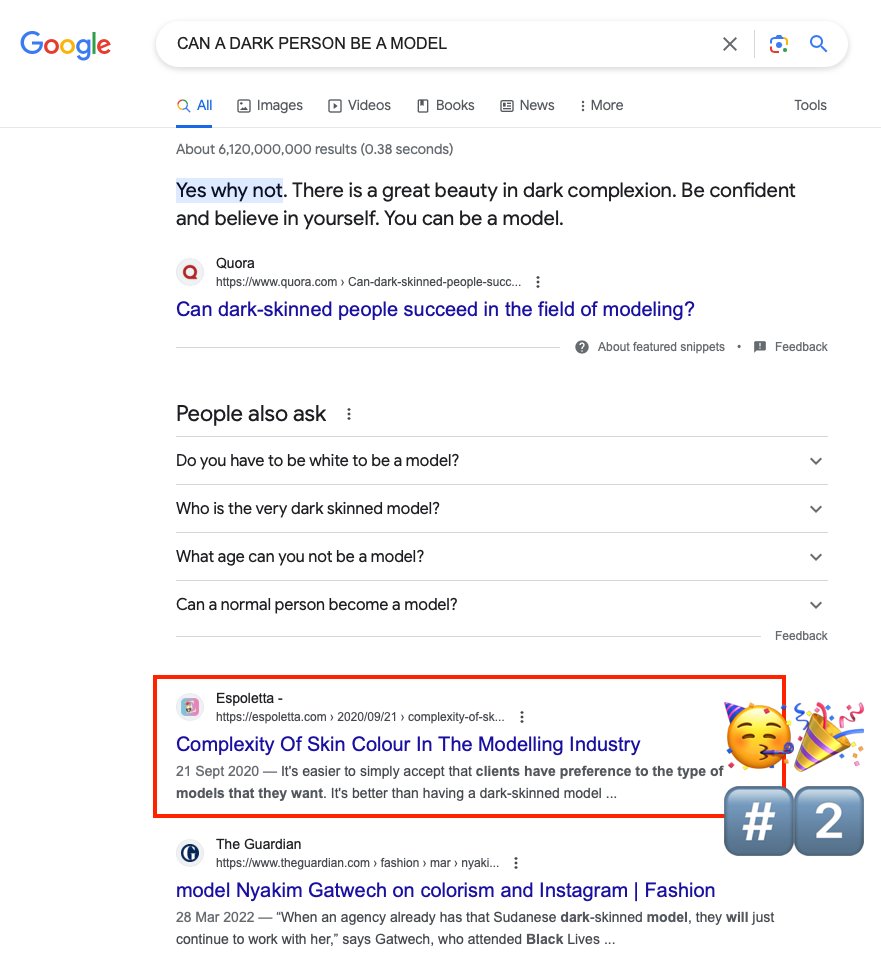 espoletta's tweet photo. We've got another #️⃣2️⃣ hit on Google search result again!... 🥳🎉 #espoletta https://t.co/bIXXSTT8OK