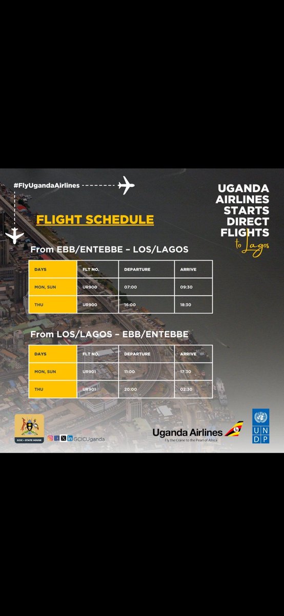 DorynAlice's tweet photo. @BBNaija Direct Flights from Nigeria to Uganda 
with @UG_Airlines https://t.co/E3K6ys7k4f