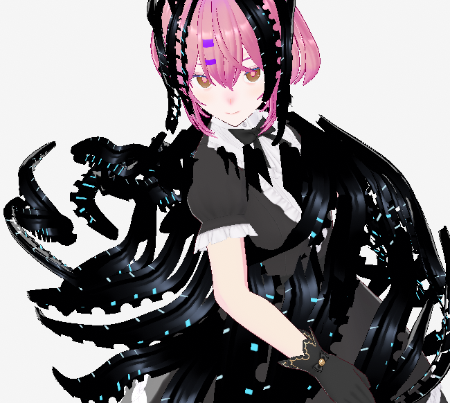 「試作デザイン #vroid 黒翼 」|119のイラスト
