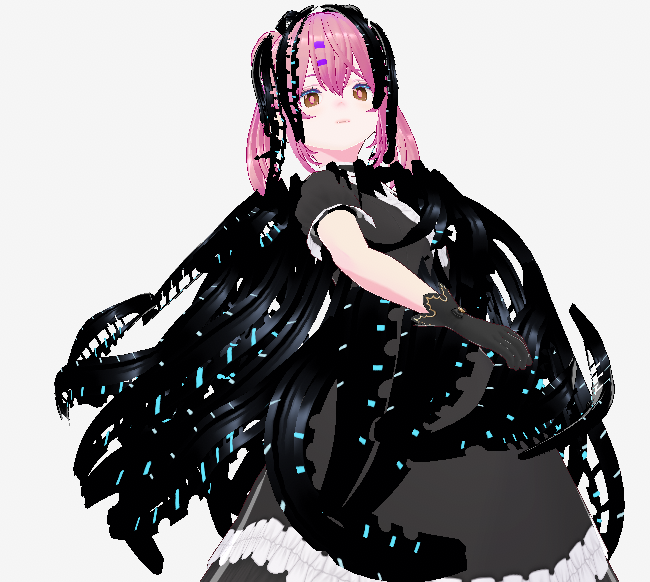 「試作デザイン #vroid 黒翼 」|119のイラスト