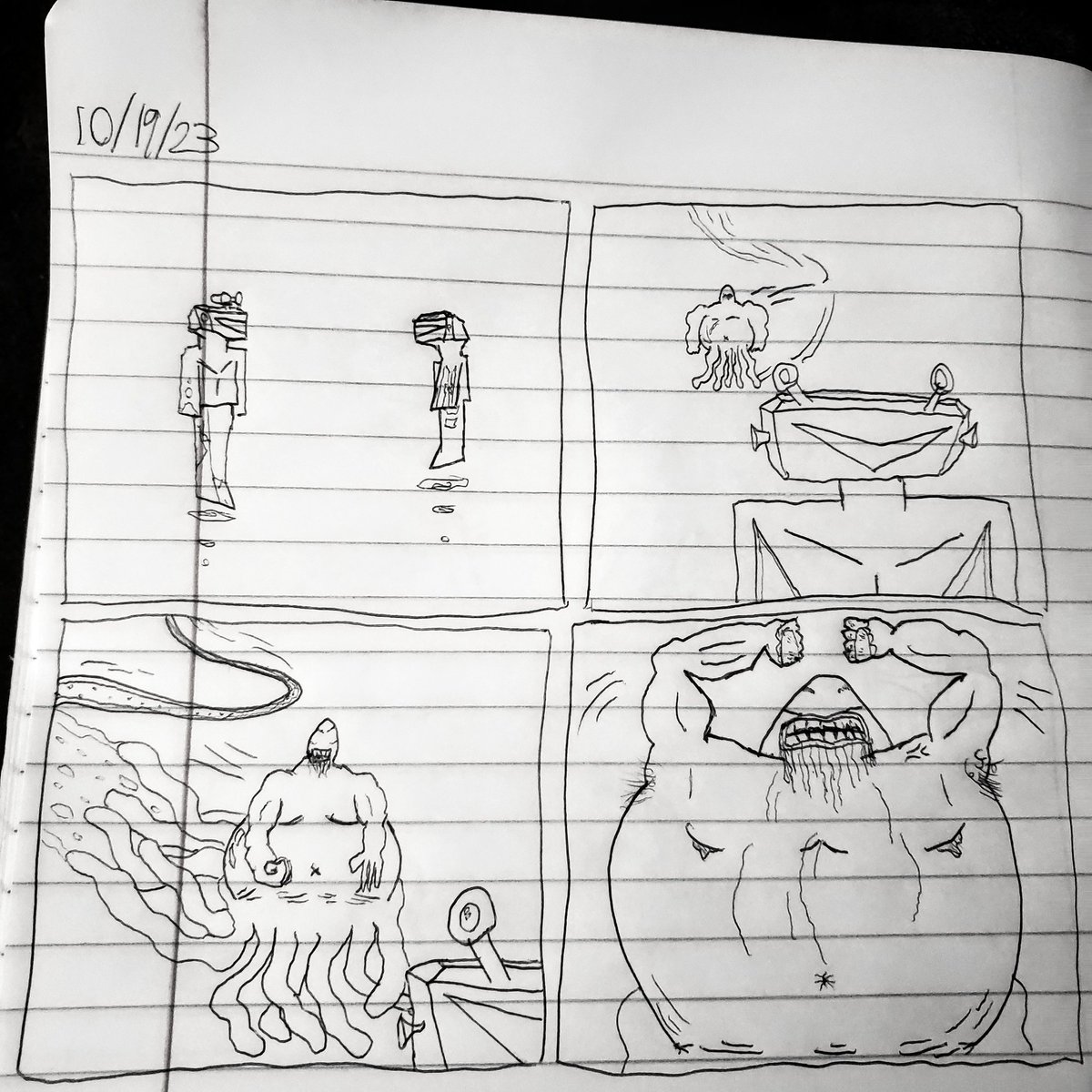 MechanicalComic's tweet photo. #inktober #inktober2023 #inktoberplump #plump #art #sketch #artist #inktoberday19 https://t.co/7rI3mOHe0v