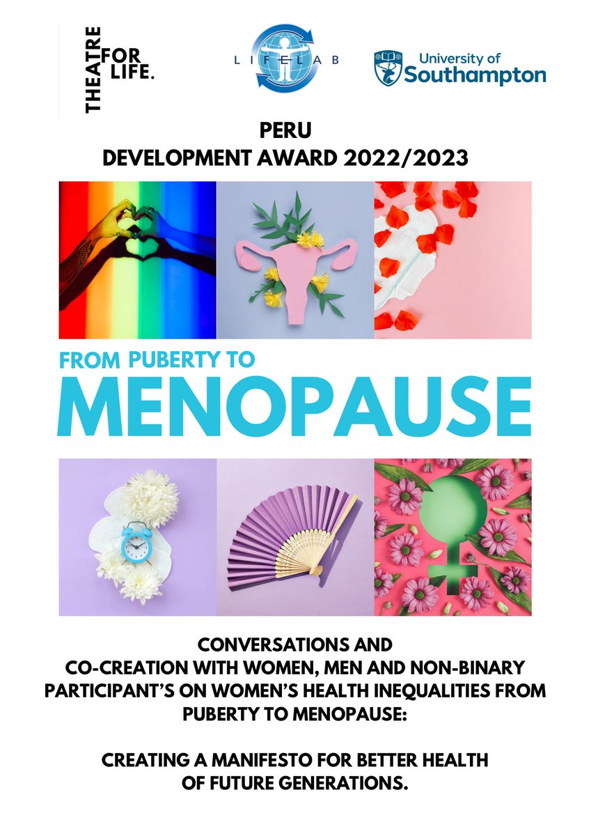 Alongside our <a href="/UoS_Engagement/">UoS Public Engagement</a> award, <a href="/mcsmith76/">Michelle Smith</a>  will be running two creative writing workshops at the Hands on Humanities day <a href="/unisouthampton/">University of Southampton</a> to continue exploring our journey from puberty to menopause. 

📆 18/11/23

southamptonartshumfest.co.uk/HOHD/whats-on/…

#UoSArtsHumFest #creativehealth