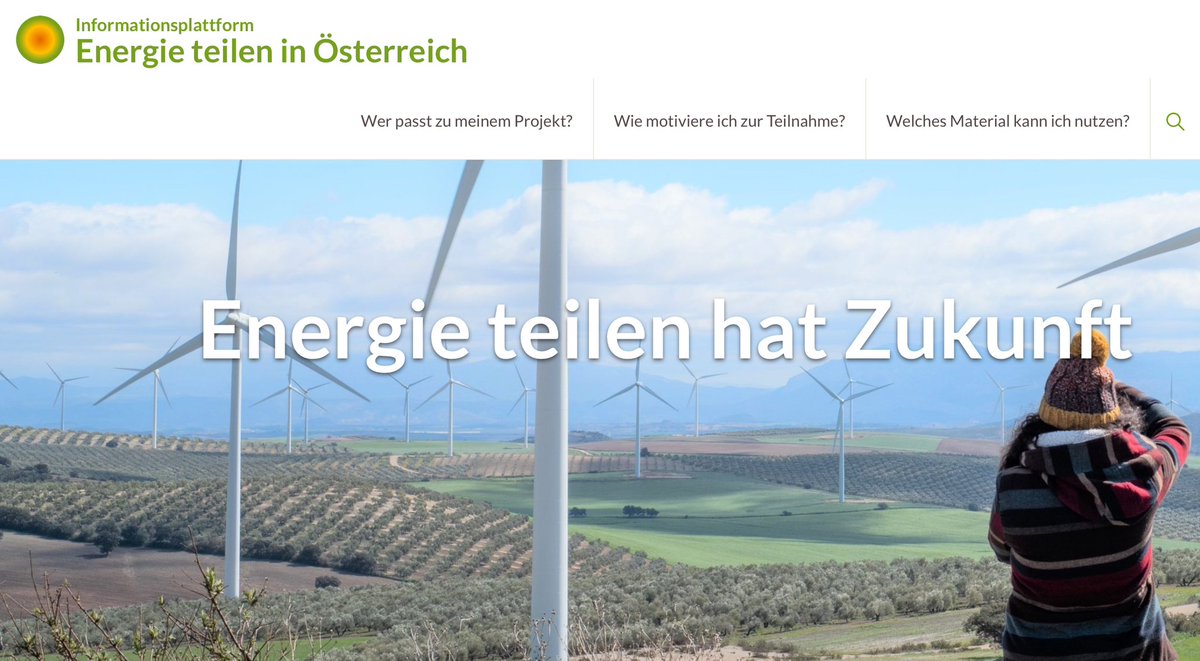 Empfehlenswerte Kommunikationskampagne für die Gründer von Energiegemeinschaften in Österreich: energie-teilen.at @at_AEA