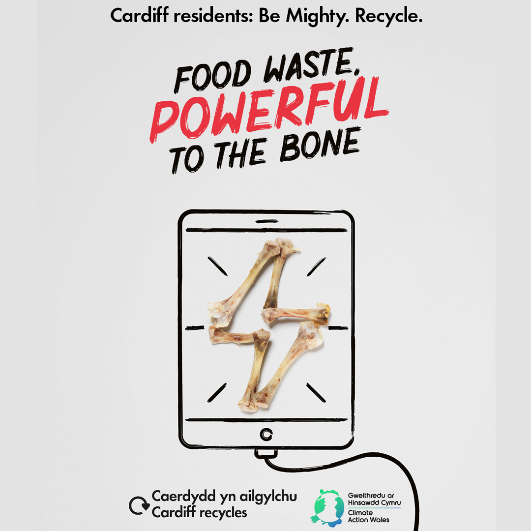 Wings, ribs, or drumsticks recycle those bones into Welsh energy! 🍗 ⚡️
Be Mighty! Recycle your food waste, create renewable energy.
Food waste is collected weekly from your food waste caddy!
👉 orlo.uk/eigdO