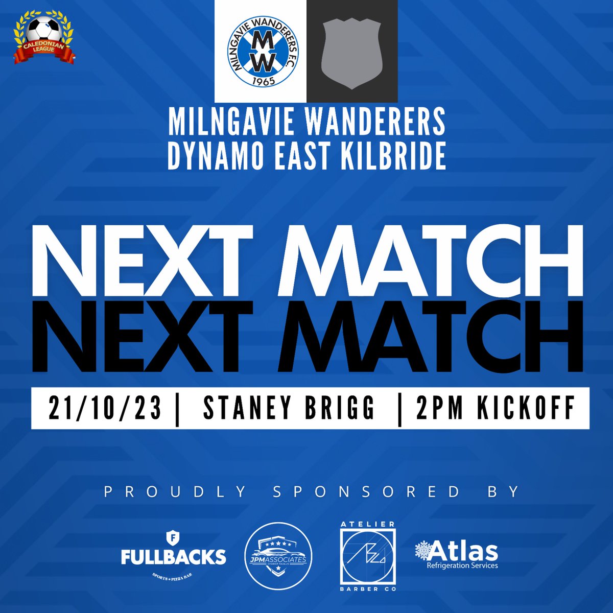 MilngavieW's tweet photo. #FixtureFriday
Good luck to both of our teams this weekend.
#MonTheMulguy!!
@CaledonianAFA @OfficialSMAFA @scottish_aff @Atlas_ProAir @PureBawsMedia https://t.co/LAkLeiH7vz