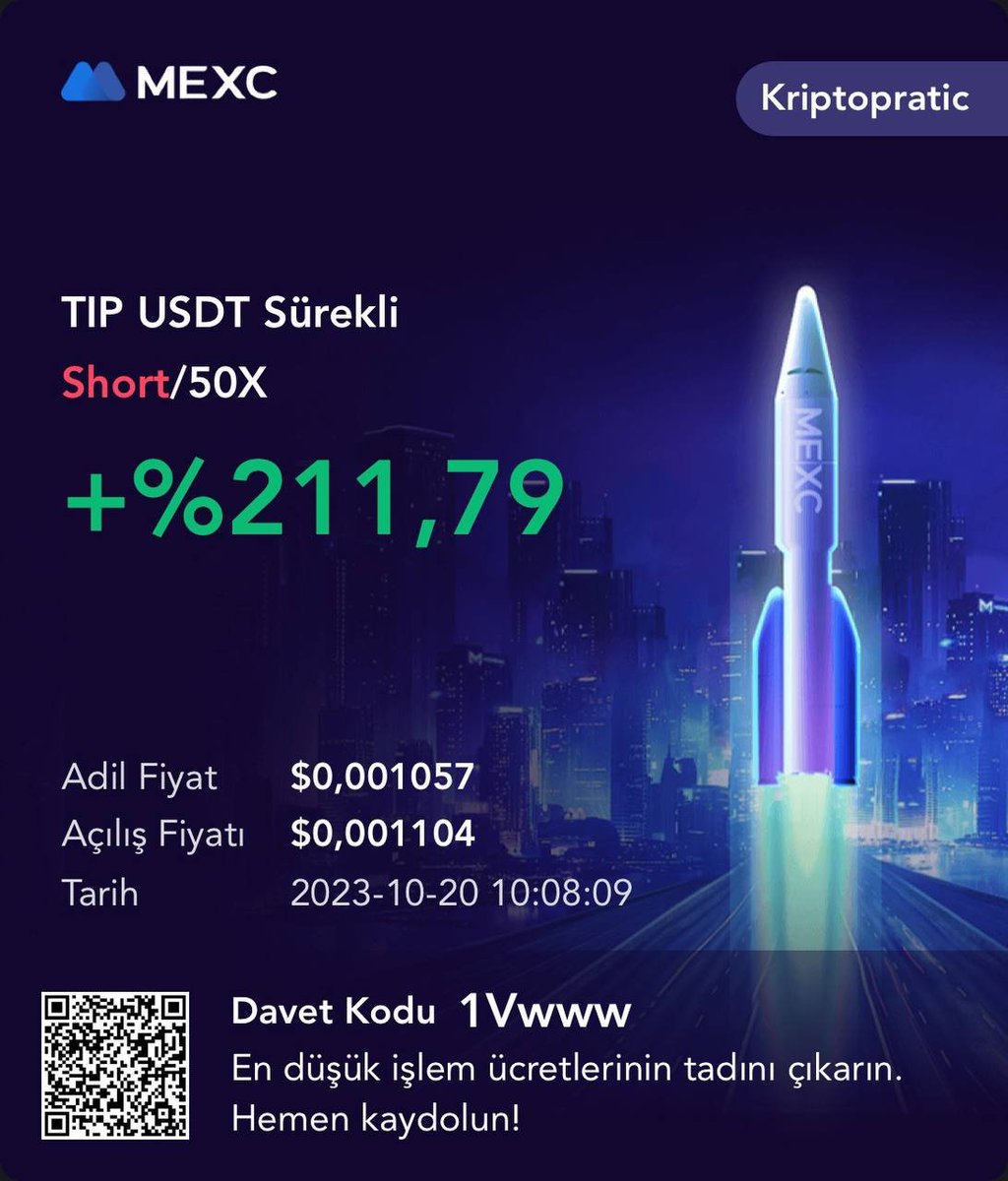 Kriptopratic's tweet photo. #TIPUSDT 

Günün ilk işleminden %211 kar ile işlemi sonlandırıyorum dostlar.

işlemi değerlendiren herkese bol kazançlar dilerim.🔥

#BTC  #Bitcoin  #ETH #BNB  #Binance  #bist100 #XU100 #Viop30 #borsa #altın #sasa #TABGD #Bitget #Ripple #binance  #viop https://t.co/8SiPISjfW9