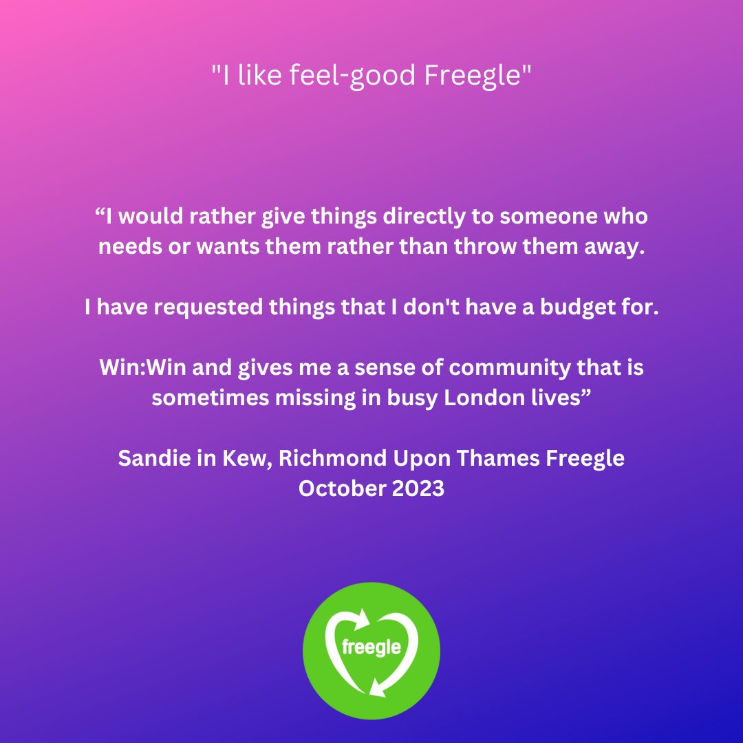 thisisfreegle's tweet photo. Happy #NationalReuseDay!
Comment and tag your favourite #reuse project, shop, app, champion - let's inspire more people to #JoinTheReuseRevolution

Join 4+million people who #Freegle to give away and find things for free➡️ https://t.co/8SBiKE6oYt

#FreegleFriday #ReuseRocks https://t.co/5hrdJvU2PV