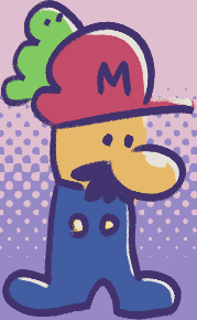 seapugg's tweet image. mario and his worm