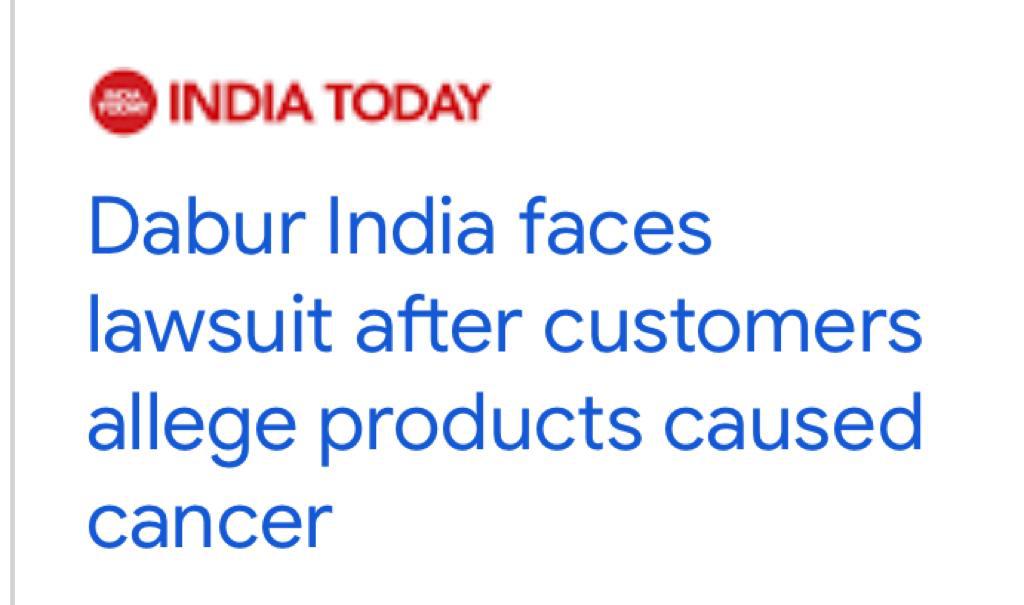 Dabur India's subsidiaries have denied liability in the lawsuit, but the case is likely to be closely watched by industry experts and consumers alike.
#DaburSeCancer