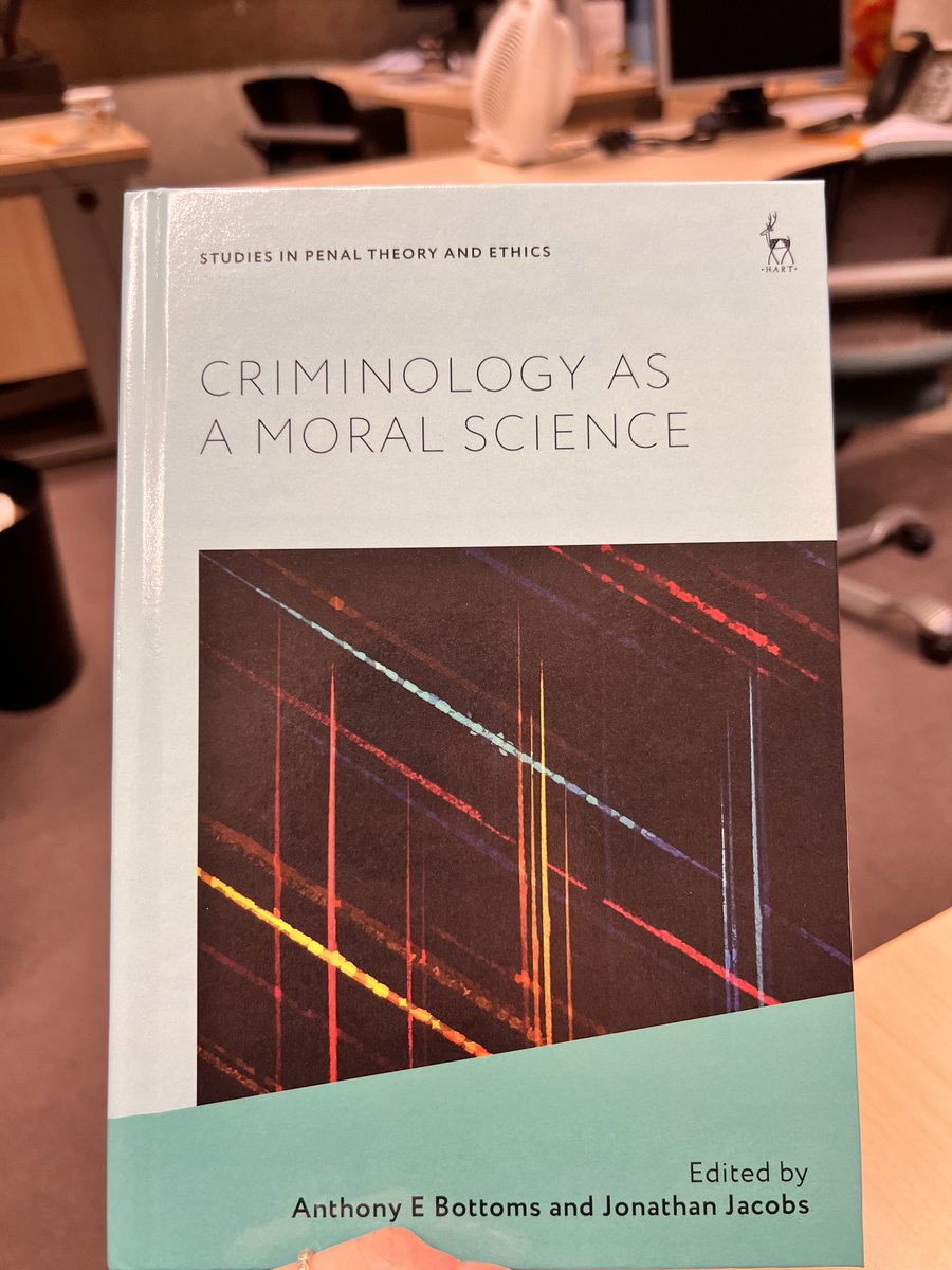 ailie_rennie's tweet photo. Last night, I attended the book launch for and received my copy of 'Criminology as a Moral Science', edited by Tony Bottoms and Jon Jacobs which I had the pleasure of working on as an editorial assistant. The book is innovative, thought-provoking and contains many... 1/3 🧵 https://t.co/sAKq6s4KFA