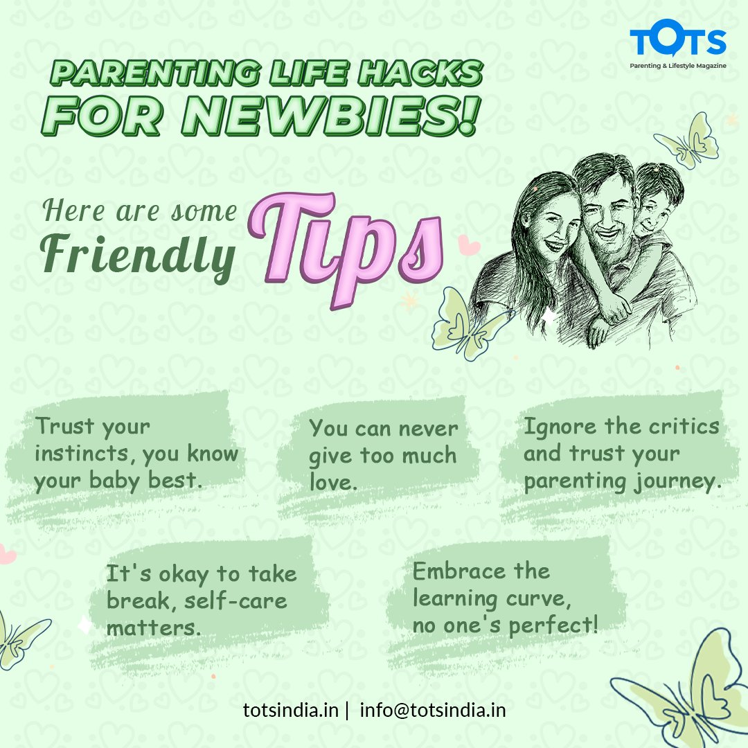 New parents, trust your instincts, shower your little one with love, and remember, your parenting journey is unique. Share your golden rule for parenting! 💬 #ParentingTips #NewParents #TOTSCommunity  #TOTSIndia
