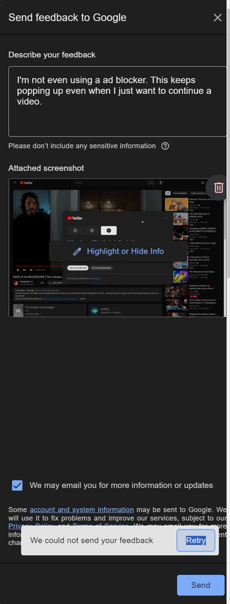 CreativeEyesore's tweet photo. I press this thing 20 bloody times but noOoOooO. I DON'T EVEN HAVE AN AD BLOCKER. Bulls**t https://t.co/9FwrsrMjeg