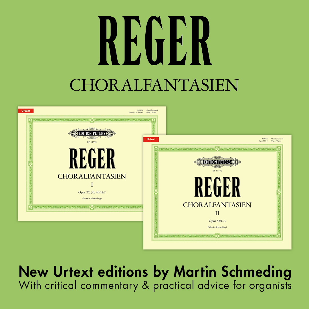 peters_edition's tweet photo. New #Urtext edition of Max Reger's Chorale Fantasias
Renowned Reger interpreter Martin Schmeding provides fresh insight into these masterpieces with critical commentary, new research, & practical advice for modern organs.
Read more: https://t.co/aMUAaNAO5L
#Reger150 https://t.co/kI0wGkPudE