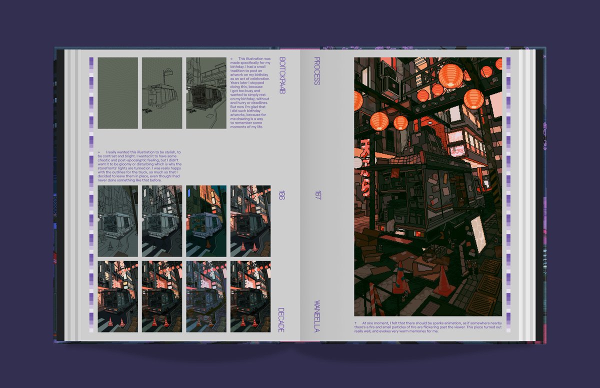 waneella_'s tweet photo. Decade collects my pixel artworks from the past 10 years with my thoughts about pixel art, retrospective interview and step-by-step breakdowns of the drawing process. Among other things, I'm happy to have a foreword from the incredible @nakamura193 ! 🤍

https://t.co/7vrIk3oJMA https://t.co/QUC2BvHYWc