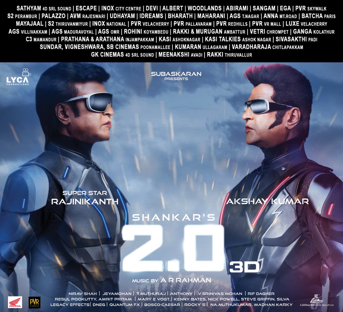 rameshlaus's tweet photo. #2Point0 with ₹ 85 Crs gross on Day 1 remains All-time No.1 Day 1 Kollywood  movie in India.. 🔥 https://t.co/WmMXwSklIh
