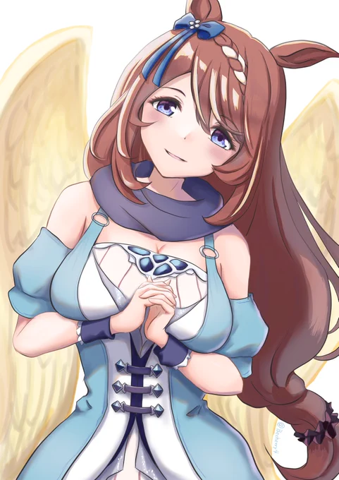「あらあら〜?いくらでも甘えていいんですよ〜?」うっすら翼が見えちゃってる女神クリーク#スーパークリーク #ウマ娘 