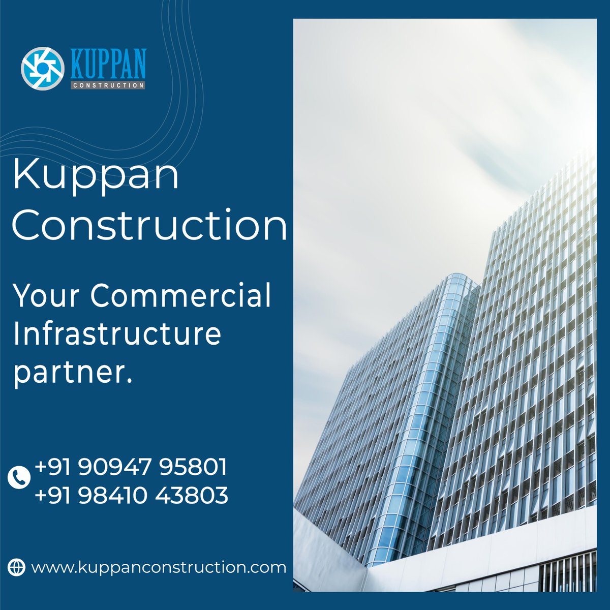 Kuppan Construction...!
Your Commercial Infrastructure partner.

Contact Kuppan Construction...!
Call Us : +91-98410 43803 / +91-90947 95801
Visit Our Websiteite : kuppanconstruction.com
#kuppanconstruction #civilcontractors #civilcontractorsinchennai #chennai