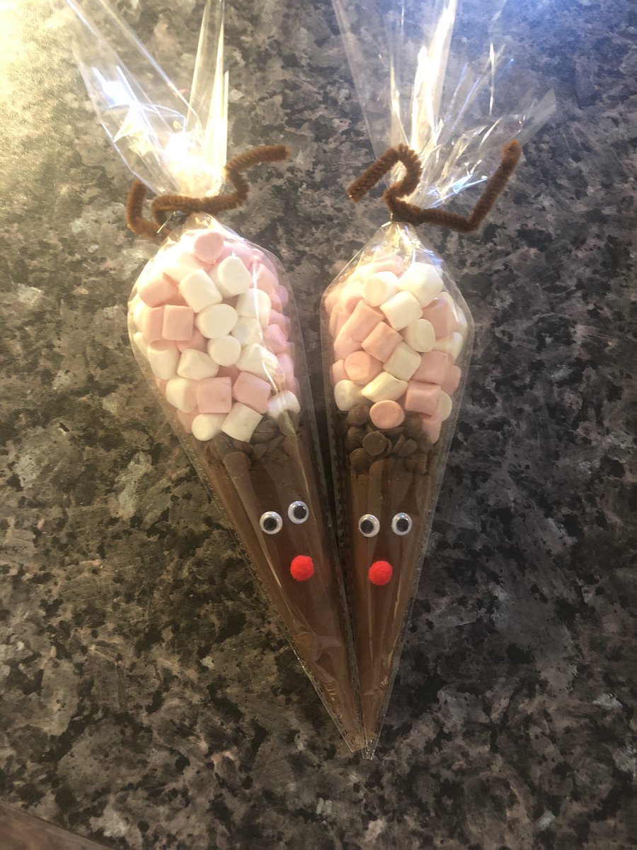 The reindeers are back, and this year they have a friend #glutenfree #dairyfree #nutfree Santa £2.50 each Hot choc cone £2 each