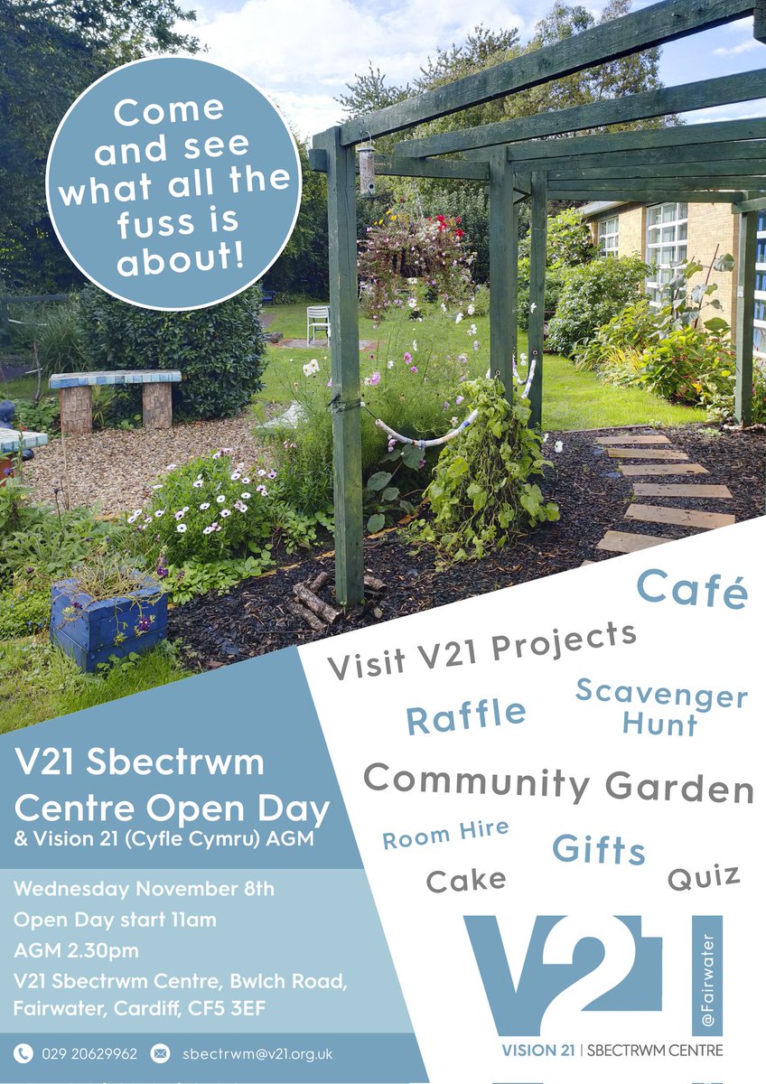 Join us for our open day at V21 Sbectrwm Centre.  

Let us know you're coming here - form.jotform.com/23289412366305…
