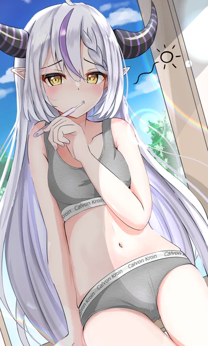 #laplus_artdesu 朝の歯磨きラプちゃん