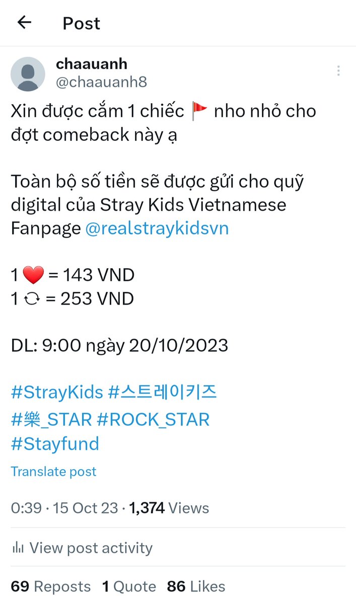 chaauanh8's tweet photo. Proof đã donate ạ. Tiền đã làm tròn 1 chút trước khi chuyển ❤ https://t.co/f4U4JI3YwG