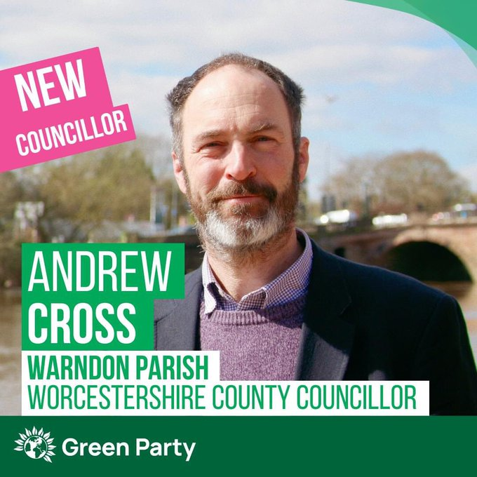 Two GREEN GAINS from CON in Worcester overnight. 

Kate and Andrew join our phenomenal team leading Worcester City Council and a fabulous County group👏👏👏
#GetGreensElected