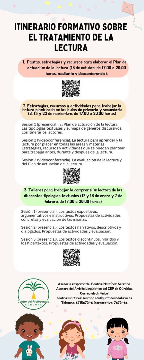 bemase10's tweet photo. Ya está disponible el itinerario formativo sobre el tratamiento de la lectura que se va a ofertar desde el @cepcordoba y que será impartido por la profesora universitaria Pilar Núñez Delgado. Acompañamos al profesorado desde la formación y caminamos a su lado. @BECREA_CORDOBA https://t.co/UHe5cMNtTj