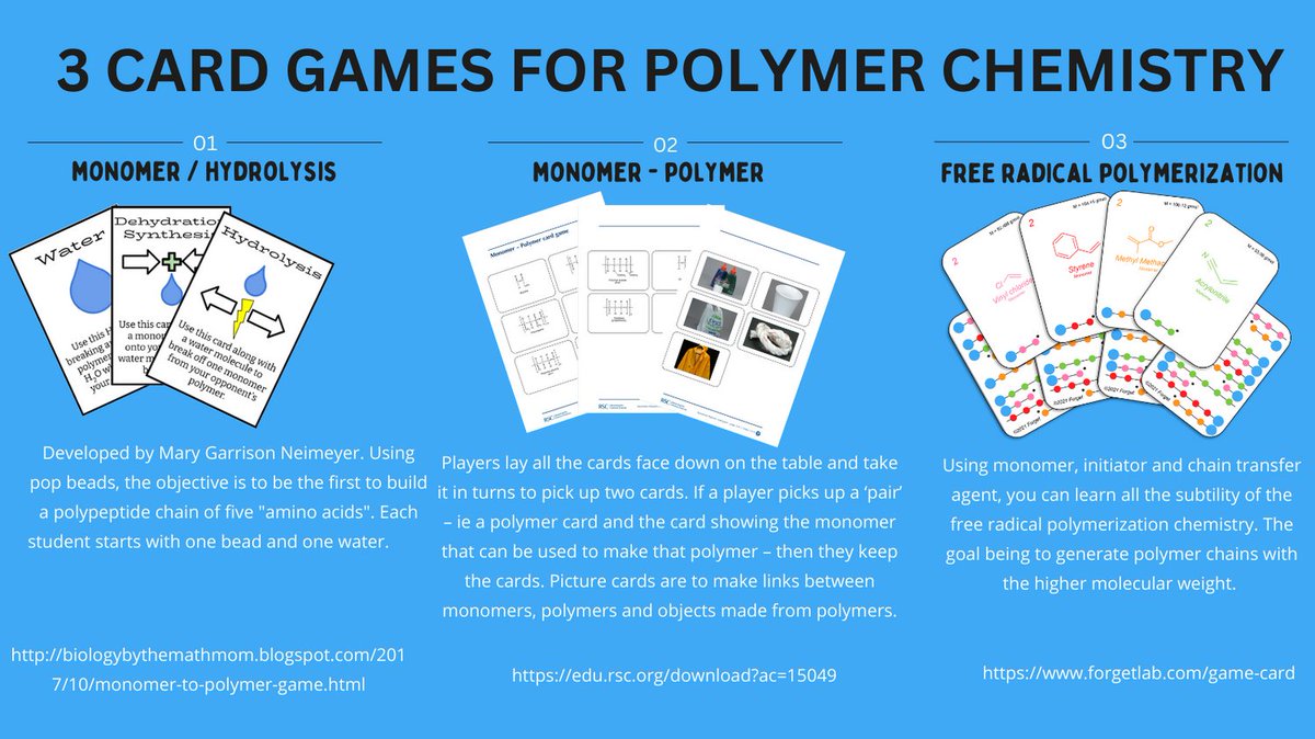 🚀 Prepare your chemistry curriculum with our card game on free radical polymerization! 🎯 Order now at qrco.de/bdCl35 and receive free teaching support. #ChemistryCurriculum #PolymerGame
