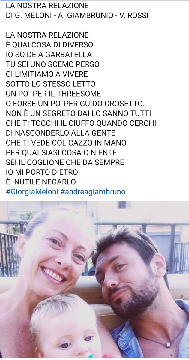LA NOSTRA RELAZIONE 
DI G. MELONI - A. GIAMBRUNIO - V. ROSSI
#GiorgiaMeloni #andreagiambruno