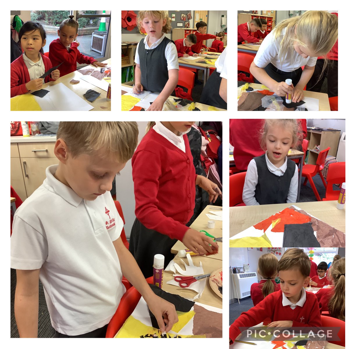 StPhilipsY3C's tweet photo. We had a fantastic morning morning on Tuesday at our Art workshop! We learnt more about Stone Age art, and created our own hand picture. #teamStPhilips @StPhilipCEAP https://t.co/5Og3T28JR9