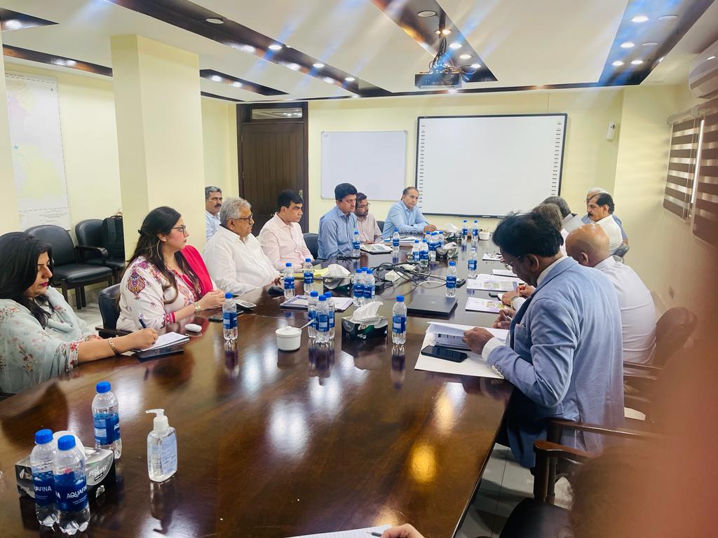Sindh Water &amp; Agriculture Transformation (SWAT) Project Implementation Support Mission Meeting held on 19th Oct 2023 at PCMU. Agenda of the meeting was to discuss the Component 1, Hydro Afro Informatics Program with the subject specialists.