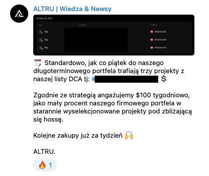 AltruistsPro's tweet photo. Na naszej darmowej grupie, została dodana #aktualizacja #DCA: 

Dołącz tutaj: https://t.co/XPjm6YiNjd https://t.co/UDXsDES74Y