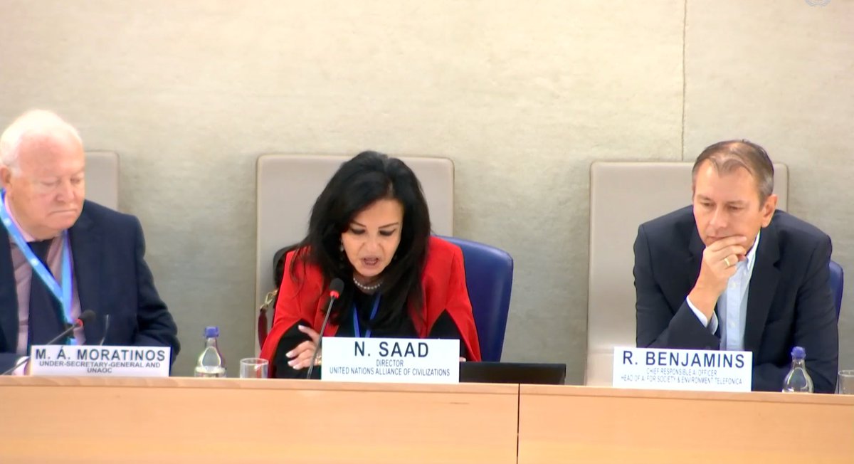 UNAOC's tweet photo. 🎬 Happening now: #UNAOC &amp; #FundaciónONUART 2nd #GlobalDialogueAI.

▶️ Towards the World of #OneHumanity – The Role of Artificial Intelligence.

📍 @UNGeneva 

📺Watch live: 
https://t.co/OF5z2Uh8cl

⬇️Learn more:
https://t.co/GQ05Nf39Oo https://t.co/OIC4g1TvLq