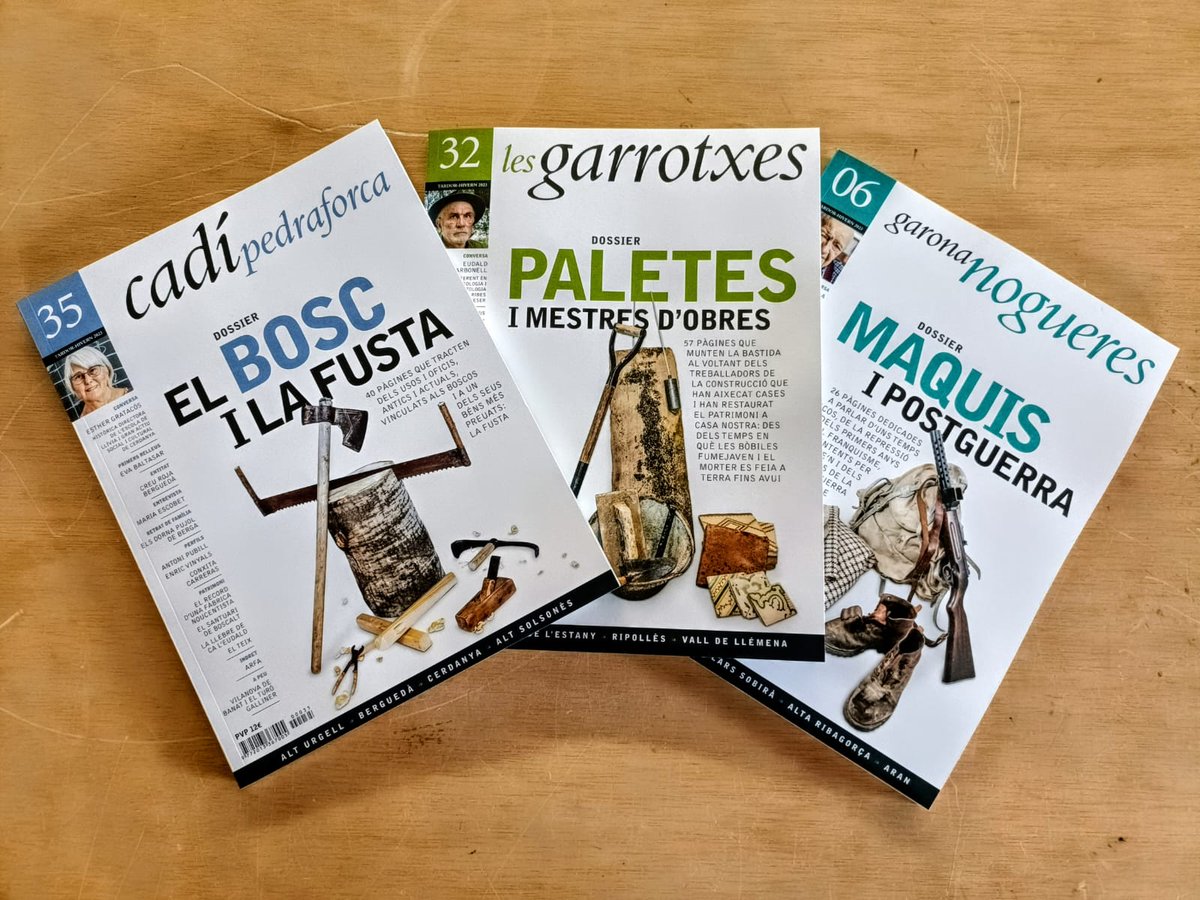 🖊 Parlem del bosc, recordem paletes i patim amb la postguerra. Des d'avui ja podeu trobar els nous números de <a href="/CadPedraforca/">Cadí-Pedraforca</a>, <a href="/lesgarrotxes/">Les Garrotxes</a> i <a href="/GaronaNogueres/">Garona-Nogueres</a> a llibreries i quioscos. 

Històries, vivències i records. Pobles, gent i memòria oral. Que tot plegat continuï bategant!