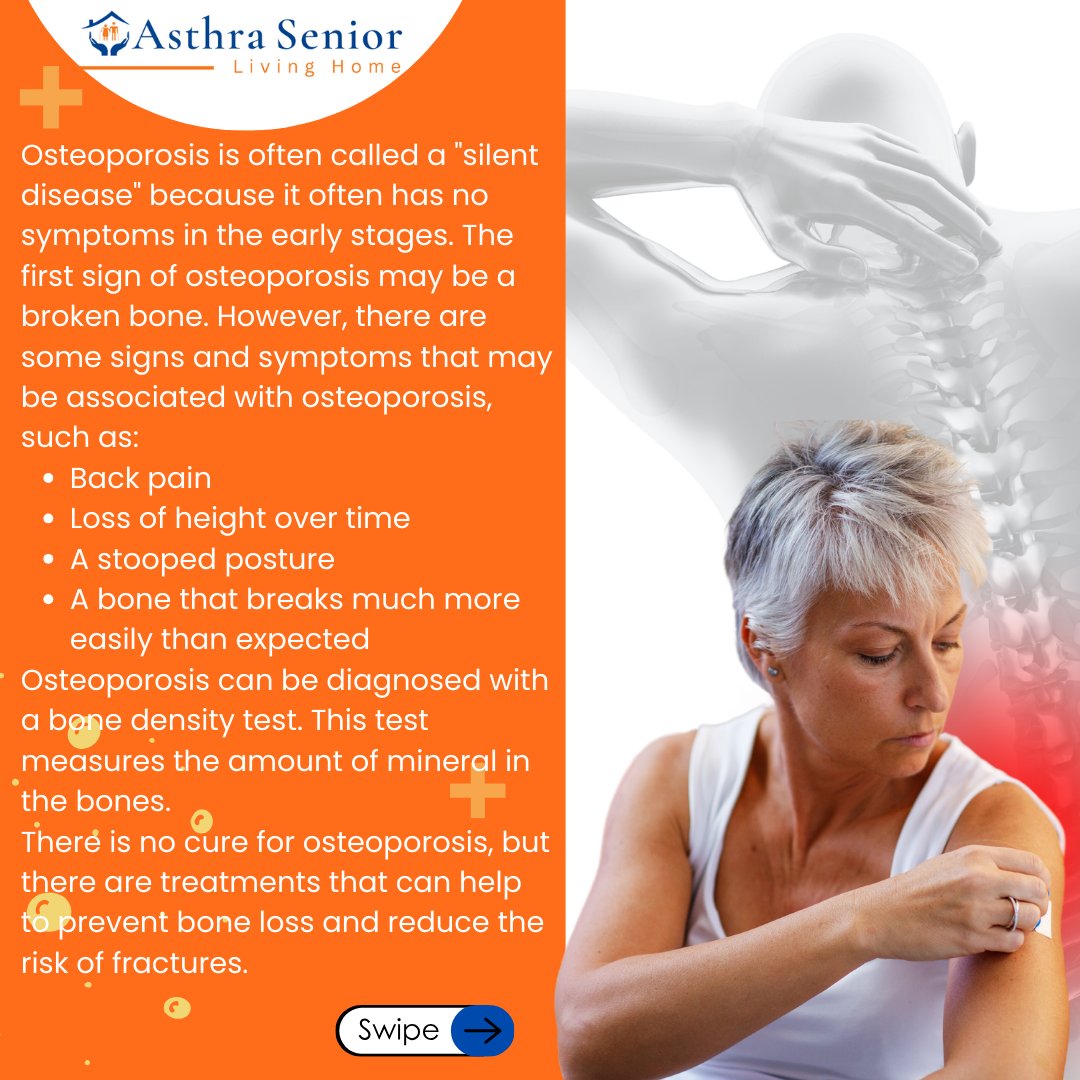 AsthraSeniors's tweet photo. Osteoporosis is a medical condition in which bones become very weak and brittle. The chances of osteoporosis prevail more with aging. It is one of the most common causes of fractures in the elderly. #osteoporosisday #osteoporosisprevention #worldosteoporosisday2023 https://t.co/pKmTBTDZ57