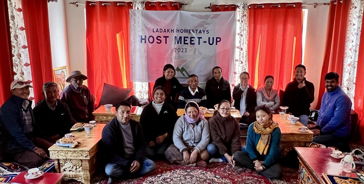 mh_connect's tweet photo. After a season of hosting &amp; sharing warmth of Ladakhi hospitality @mh_connect brought together their fantastic Ladakhi homestay hosts for a well-deserved meetup in Leh. Over past 7 months, these incredible hosts welcomed traveler from around the world into their homes. @scarvao1 https://t.co/md6cBwxFDX