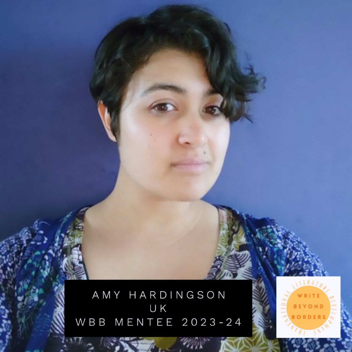 WriteBBorders's tweet photo. Spotlight on #writebeyondborders mentees:
Amy Hardingson (she/they) is a writer, poet and storyteller based in Totton, Hampshire. She writes across genres of historical fiction, fairytale, fantasy, and magical realism. ๐งต https://t.co/4Jf1A2ipry