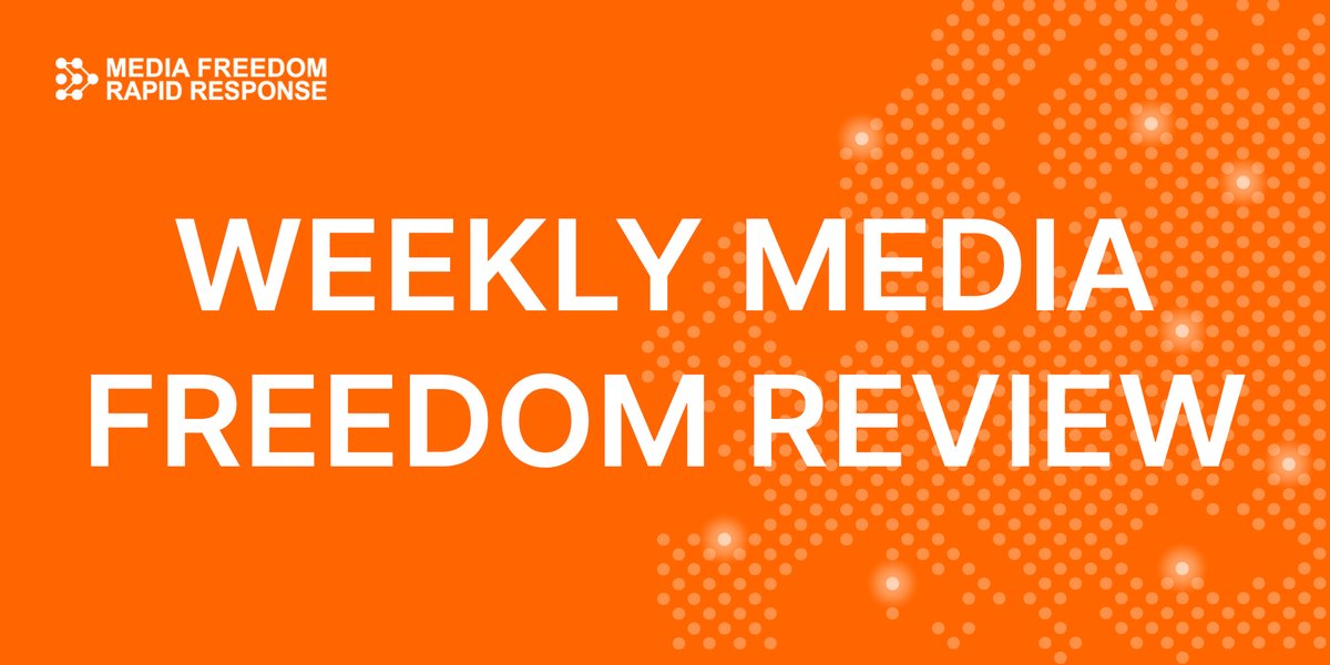 🚨 Our weekly compilation of #PressFreedom violations is here. This week we recorded 24 alerts on mappingmediafreedom.org, you can find them all below in this thread. If you're a journalist looking for help, reach out to us: mfrr.eu/support/