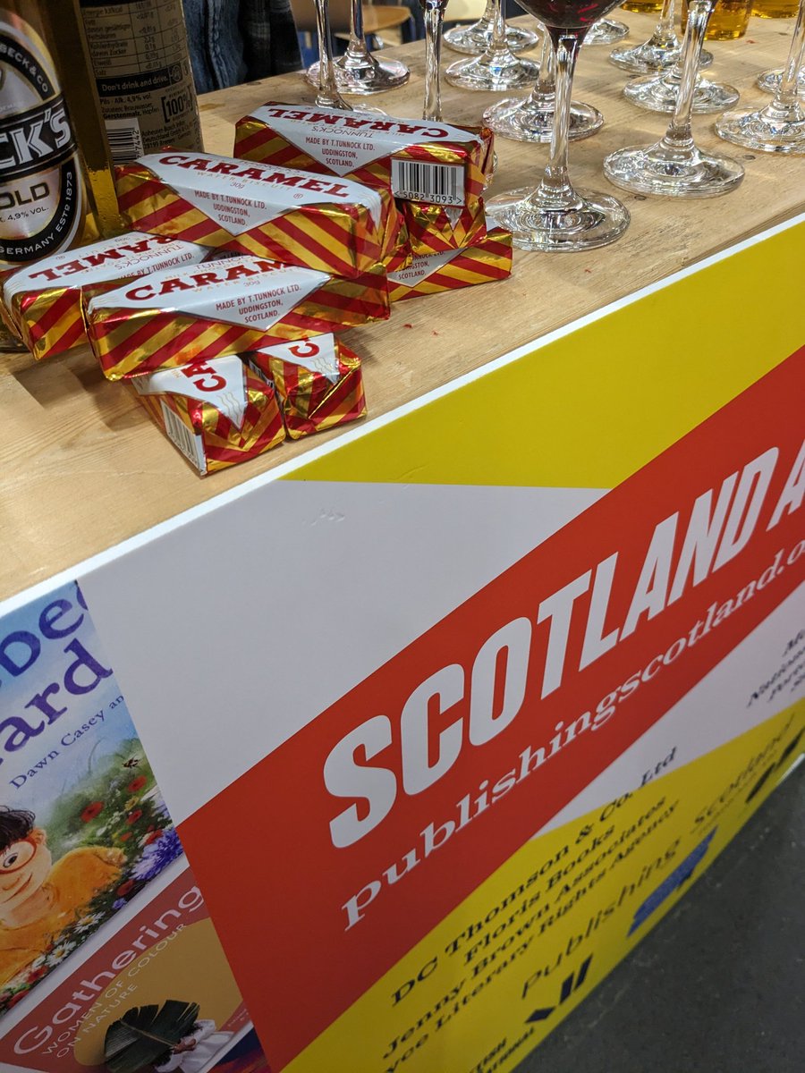 PublishScotland's tweet photo. Thanks to the generosity of @Arranwhisky for our jolly drinks reception @Book_Fair Always a great chance for a dram and a catch-up #arranwhisky #fbf23 #scotlandatfrankfurt https://t.co/qmh2UgH6qZ