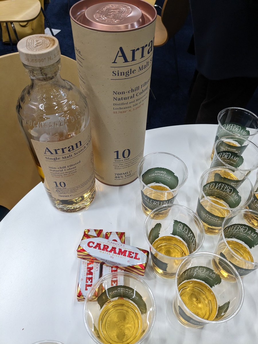 PublishScotland's tweet photo. Thanks to the generosity of @Arranwhisky for our jolly drinks reception @Book_Fair Always a great chance for a dram and a catch-up #arranwhisky #fbf23 #scotlandatfrankfurt https://t.co/qmh2UgH6qZ