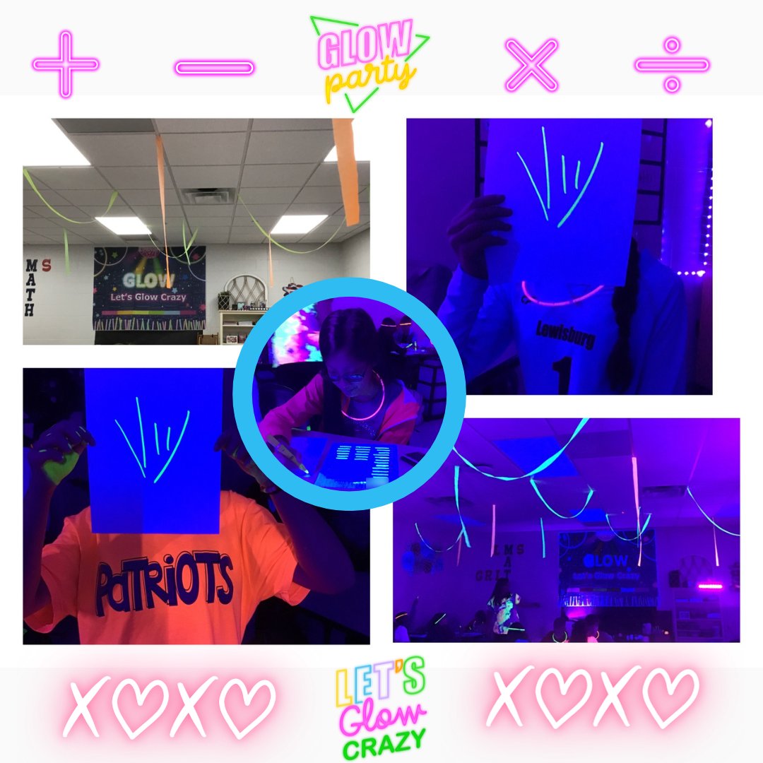 BurgSignClub's tweet image. At the end of math’s glow party last 9-weeks, a couple of hearing students posed with the “I love you” sign that the Deaf student drew. #GlowParty #ILY