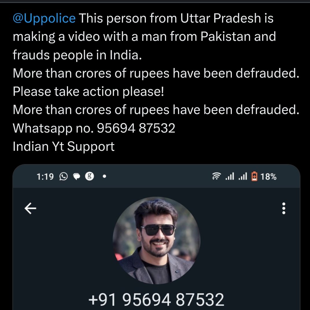 Hinduunity5's tweet photo. @cyberpolice_up please take immediate action
This man is from Uttar Pradesh It takes money from people but does not work and this video from Pakistan fools the people of India by doing the same.
YouTube channel link https://t.co/SPzSZxJfpu https://t.co/lAyQEeolwd